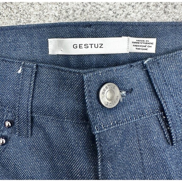 Gestuz Denim Studded Maxi Skirt Women’s Size XS High Waist Anthropologie New - Picture 7 of 11